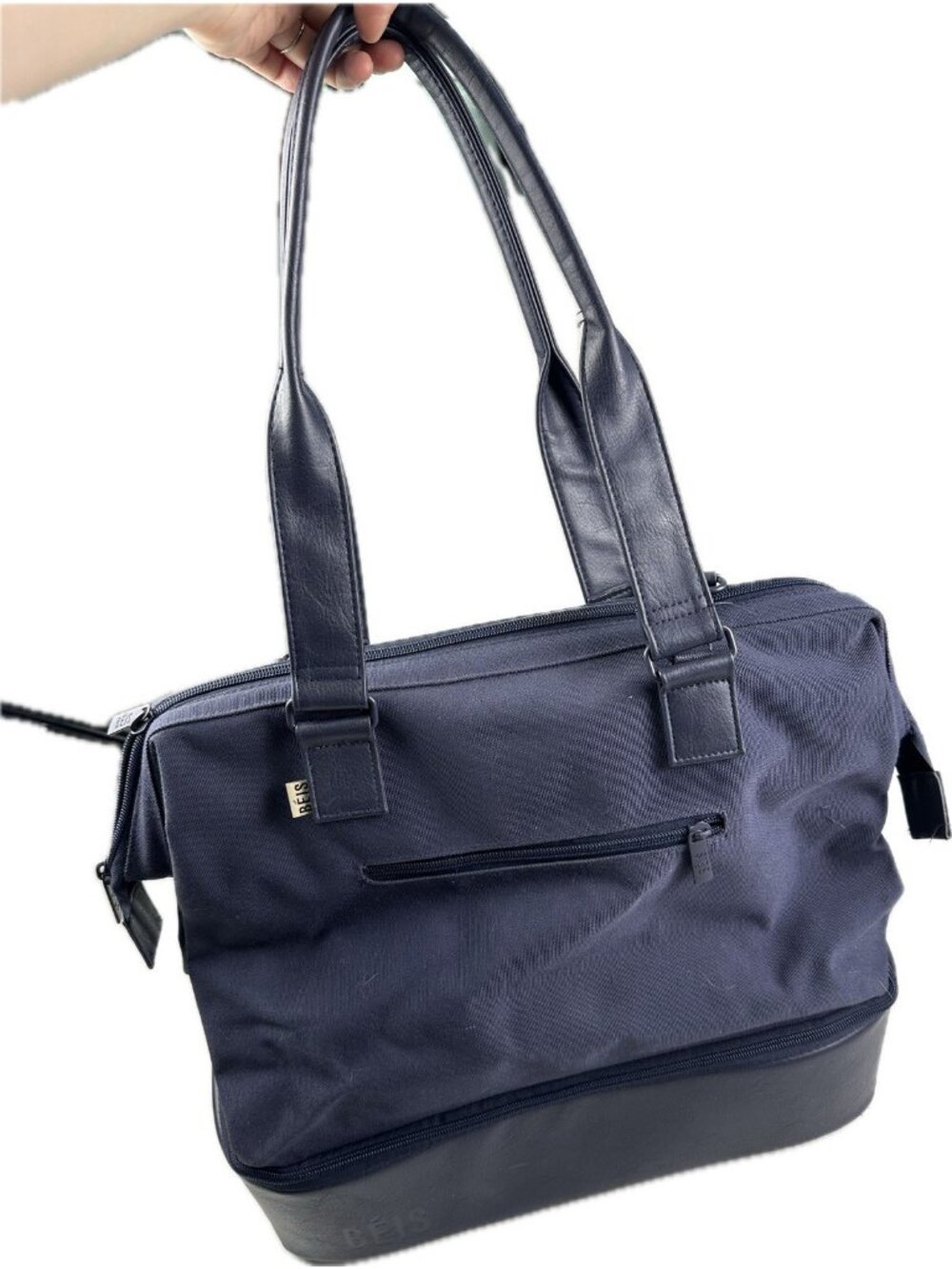 BEIS The Weekender Bag in Navy Blue Travel Tote - Picture 7 of 12